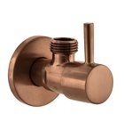 Photo: Corner valve, round, 1/2"x3/8", coper matt