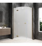 Photo: GLOBE GOLD MATT Quadrant Shower Enclosure 1000x900mm, matt glass, left