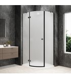 Photo: GLOBE GUN METAL Quadrant Shower Enclosure 1000x900mm, matt glass, left