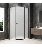 Photo: GLOBE GUN METAL Quadrant Shower Enclosure 1000x900mm, matt glass, right