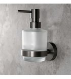Photo: X-ROUND GUN METAL dozownik mydła 200ml, szkło mleczne, gun metal