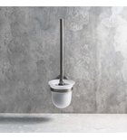 Photo: X-ROUND GUN METAL WC kefa závesna, mliečne sklo, gun metal