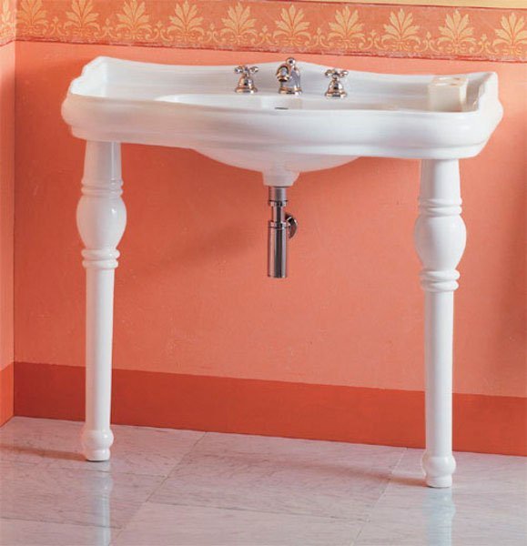 Kerasan RETRO keramické umyvadlo 100x54,5cm, 3 otvory, bílá 105001-3