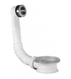 Photo: Überlaufgarnitur für Waschbecken mit Abstandhalter, Gitter ABS/Chrom