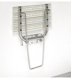 Photo: HANDICAP sklopné sedátko do sprchového koutu s opěrnou nohou, bílá