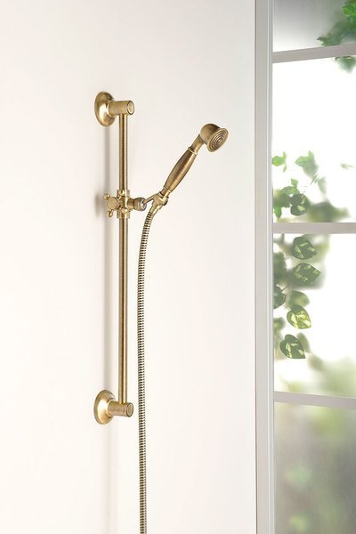 Sapho ANTEA sprchová tyč, posuvný držák, kulatá, 670mm, bronz SAL0036