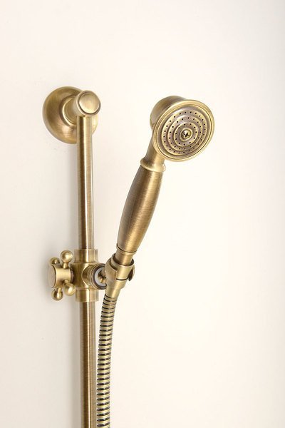 Sapho ANTEA sprchová tyč, posuvný držák, kulatá, 670mm, bronz SAL0036