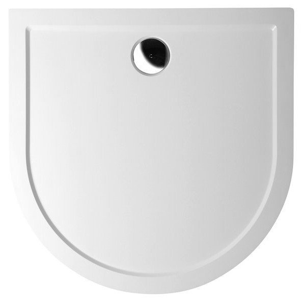 ISA sprchová vanička z liateho mramoru, polkruh 90x90x4cm, biela